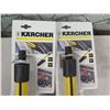 Image 2 : Qty 2 Karcher 2.642-186 Wheel Rim Wash Brushes & Turbo Nozzle New