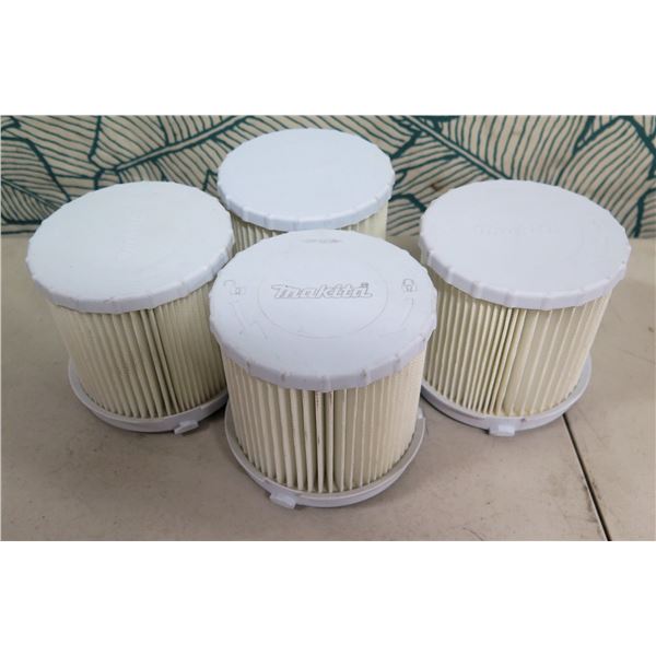 Qty 4 Makita PP-GF30 Round Vacuum Filters 4.5"D x 4.5"H