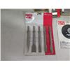 Image 2 : Misc Tools: Porter Cable Chisel Set, Scraper Blades, Carbide Rasp, Plunge Cut Blade, etc