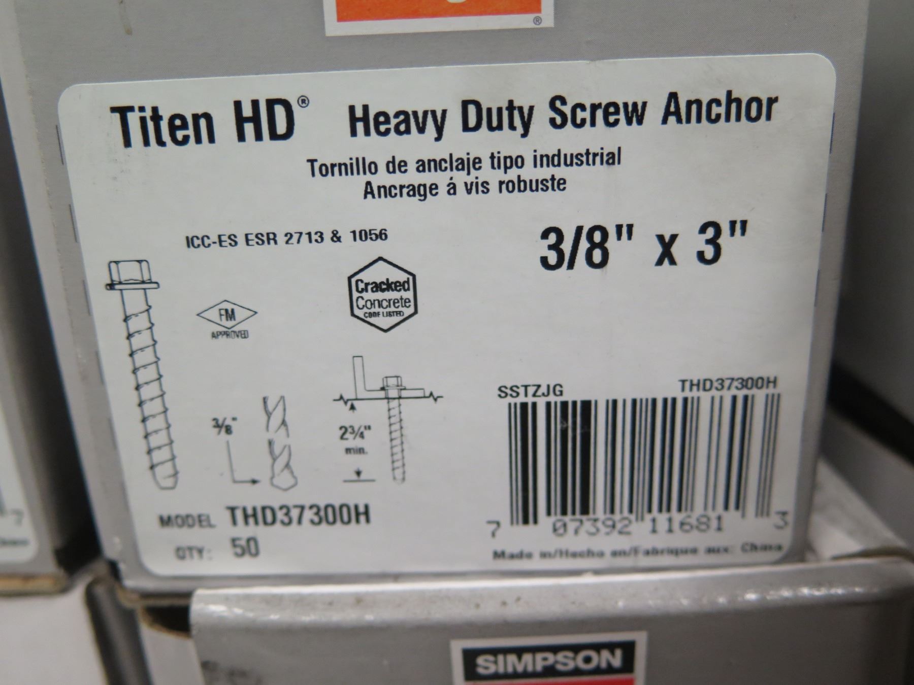 Multiple Boxes Simpson Strong Tie Wedge Anchors, Titan Screw Anchors, etc - Oahu Auctions