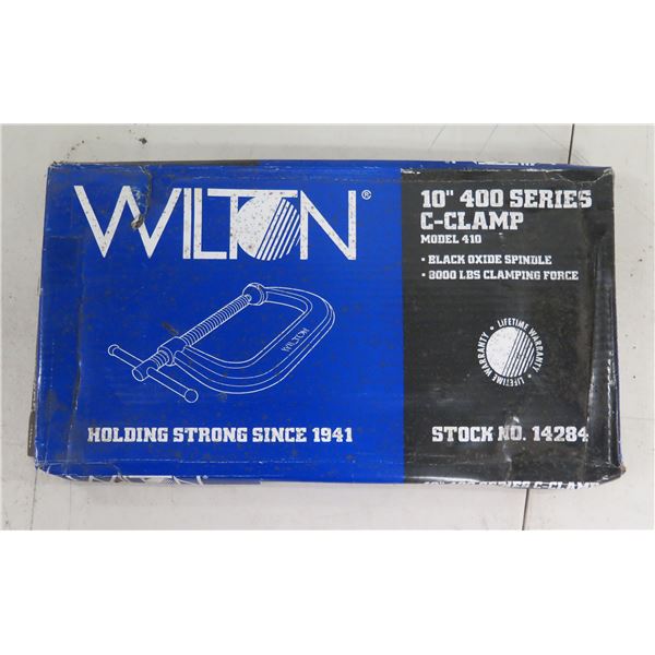 Wilton 14284  10" 400 Series C-Clamp Model 410 Black Oxide Spindle New