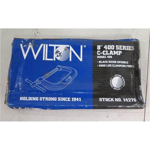 Wilton 14270  8" 400 Series C-Clamp Model 408 Black Oxide Spindle New