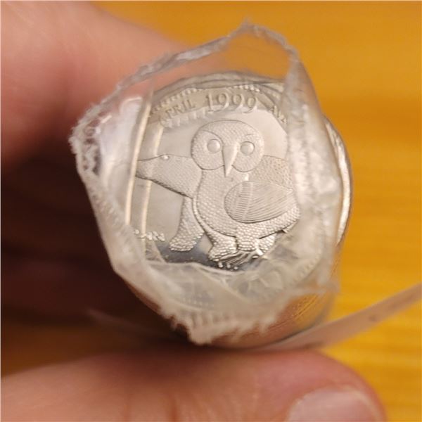 1999 RCM Millennium Commemorative Roll of Quarters with April Owl Design
