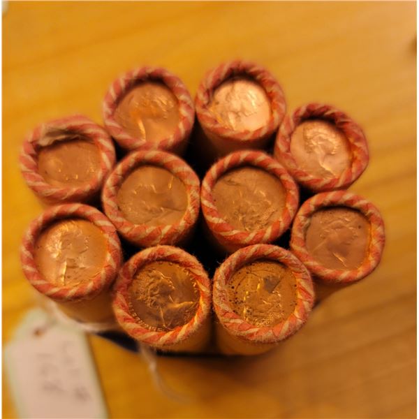 Mystery Year Canadian Pennies (10 Rolls)