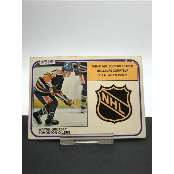 1981 OPC #384   SCORING LEADERS WAYNE GRETZKY CARD