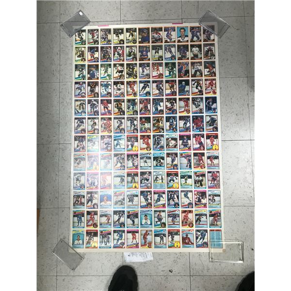 UNCUT SHEET 1984 O PEE CHEE HOCKEY WITH 7 WAYNE GRETZKY CARDS