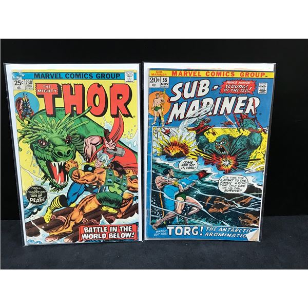 THE MIGHTY THOR # 238 AND SUB-MARINER #55   MARVEL COMICS