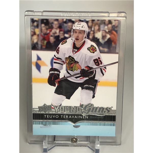 2014-15 UPPER DECK TUEVO TERAVAINEN YOUNG GUNS ROOKIE CARD