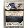 Image 2 : 2009-10 UPPER DECK SP GAME USED BEN BISHOP ROOKIE CARD