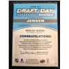 Image 2 : 2013-14 UPPER DECK SP GAME USED DRAFT DAY MARKS NICKLASJENSEN