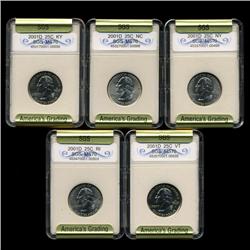 2001D Graded State Quarter Set BU (COI-3485)