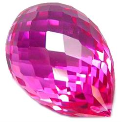 20.86ct Alluring Briolette Drill Hot Pink Brazil Topaz (GEM-11908)