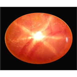 5.25ct Oval Cabochon Natural Top Red 6 Ray Star Ruby (GEM-11985)