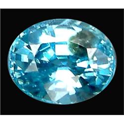 1.54ct Top AAA Oval Cut Blue Green Zircon VS (GEM-12392)