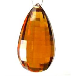 25.40ct Briolette Yellow AAA Citrine (GEM-12958)