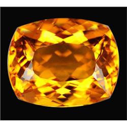 31.95ct Huge Rare AAA Golden Yellow Cushion Cut Citrine (GEM-15536)