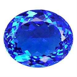 25.60ct  Scrumptious Oval Cornflower Blue Quartz (GEM-15639)