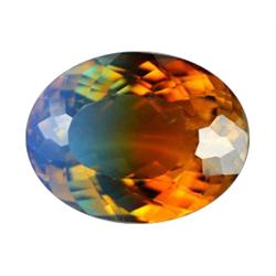37.70ct  Luminous AAA Golden & Blue Oval Cut Citrine (GEM-15729)