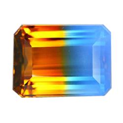 41.05ct  Grand AAA Golden & Blue Emerald Cut Citrine (GEM-15736)