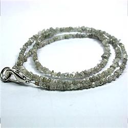 18.53ct Rough Gray Brown Diamond String Necklace  16" (JEW-1269)