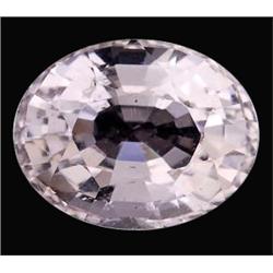 2.17ct  Oval Cut Top AAA White VVS Pink Morganite VVS (GEM-14119)