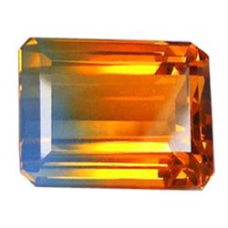 34.70ct  Shining Emerald Cut Bi Color Citrine (GEM-15757)