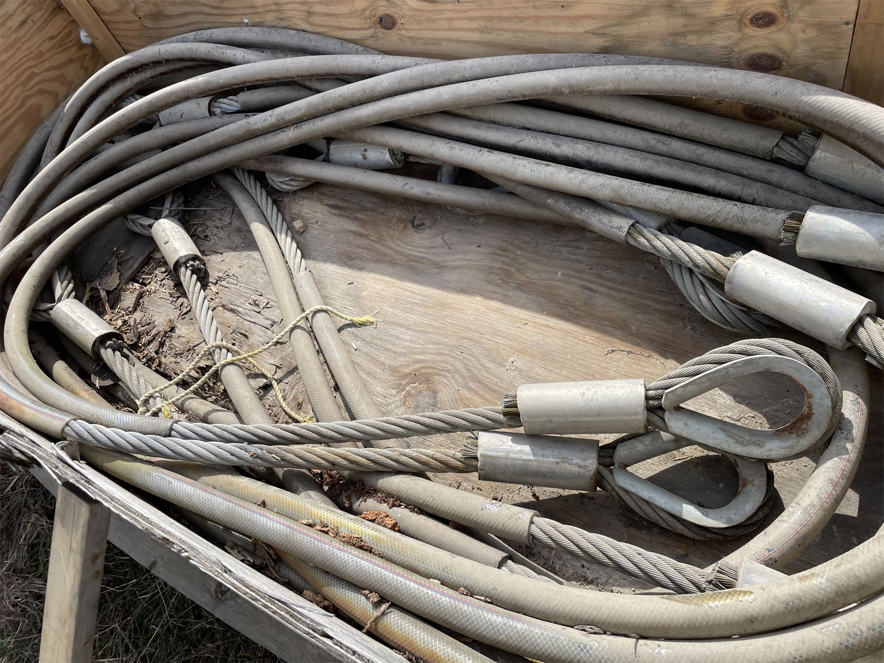 Used Wire Rope Sling THIMBLED EYE WIRE ROPE SLINGS - J.M. Wood Auction Company, Inc.