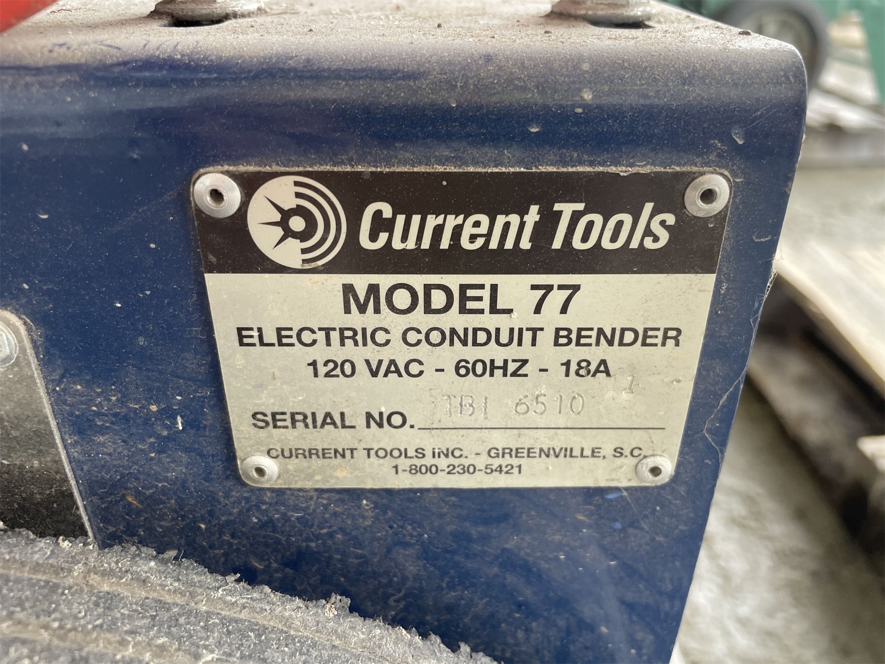 Current Tools Sc CURRENT TOOLS MODEL 77 CONDUIT BENDER - J.M. Wood Auction Company, Inc.