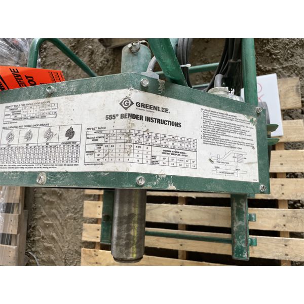 GREENLEE 555C CONDUIT BENDER - J.M. Wood Auction Company, Inc.