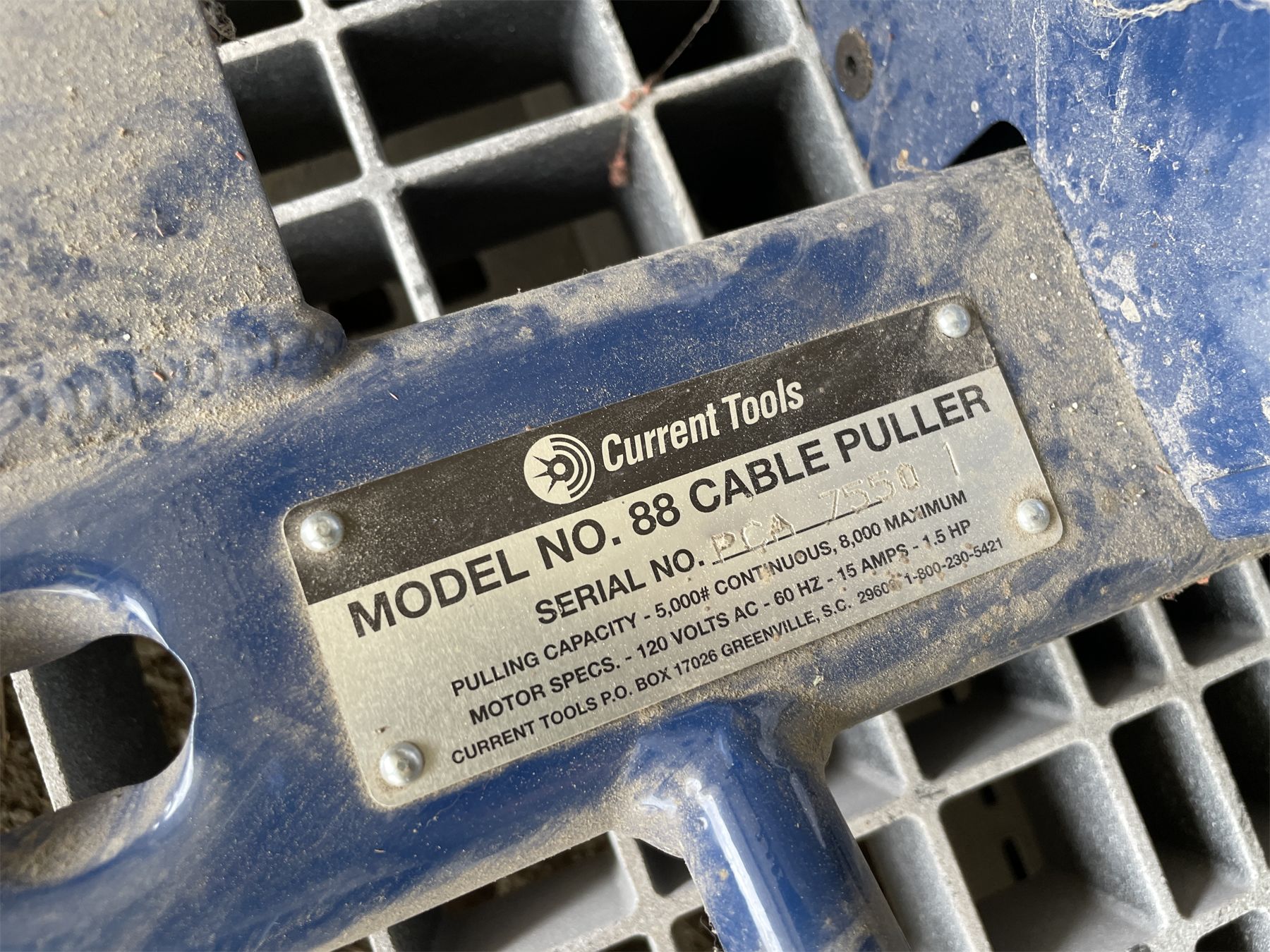Current Tools Sc CURRENT TOOLS MODEL 88 CABLE PULLER - J.M. Wood Auction Company, Inc.