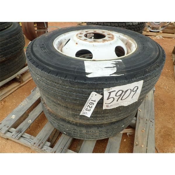 (3) 8R16.5 TIRES & RIMS (A2)