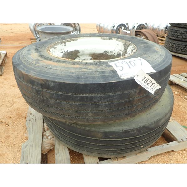 (2) 11R22.5 TIRES & RIMS (A2)