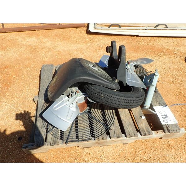 (1) PALLET MISC ELECTRIC FANS, TIRES