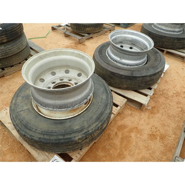 275/ 75R22.5 (1) TIRE & (2) RIMS