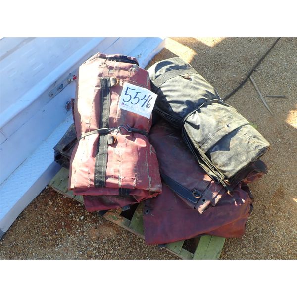 (4) CARGO TARPS , VARIOUS SIZES (A6)