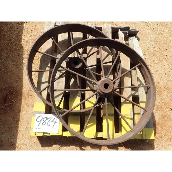 (2) WAGON WHEEL, STEEL