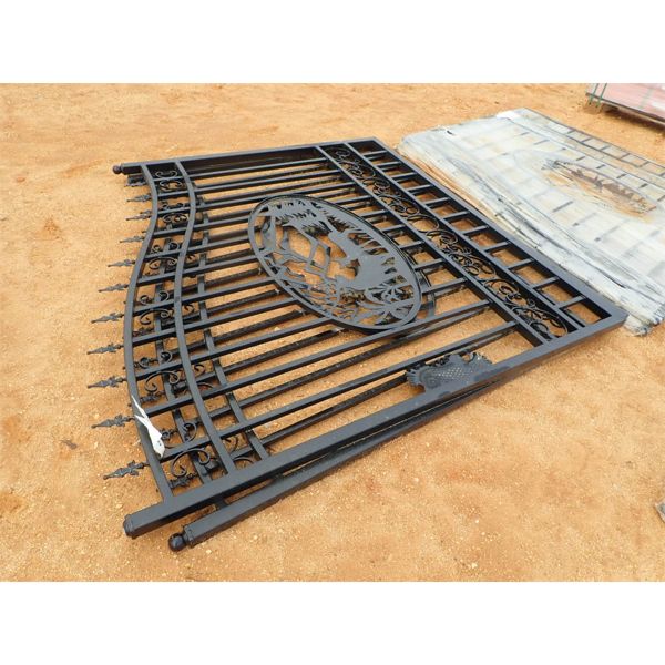 WROUGHT IRON GATE, 14" W, DEER SCENE