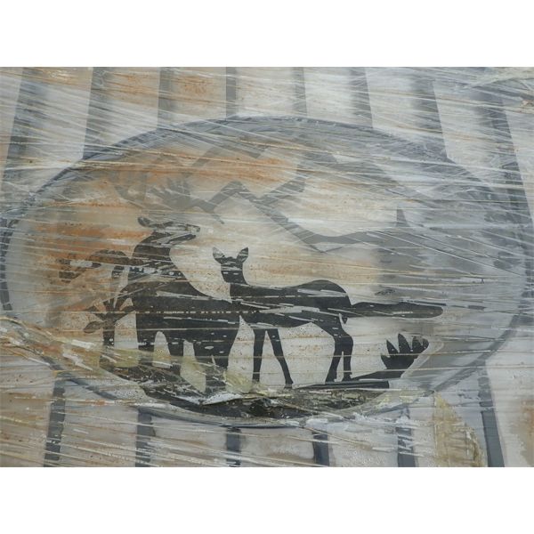 WROUGHT IRON GATE, 14" W, DEER SCENE