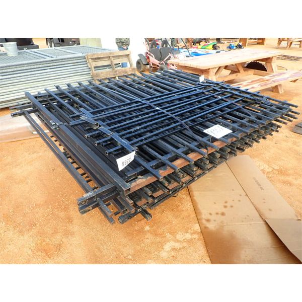WROUGH IRON FENCING, 14 PANELS & 2 GATES
