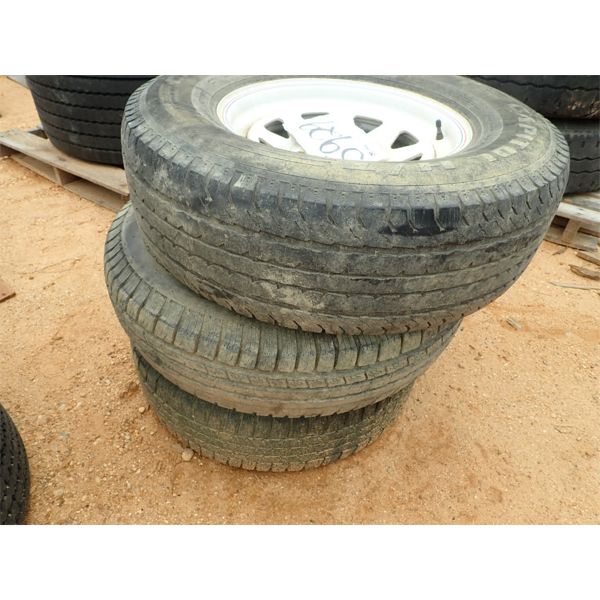 LT245/75R16 TRAILER TIRES & RIMS (3)