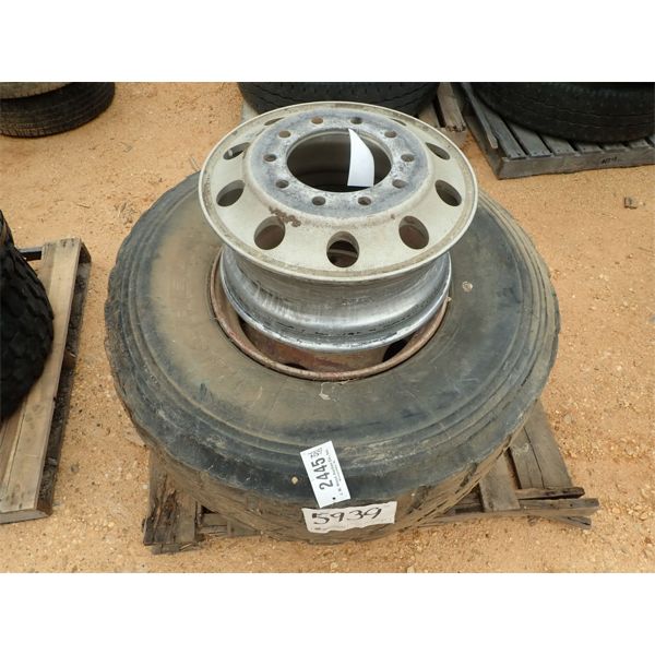 445/65R22.5 (1 tire & rim) 22.5 rim (1 ea)