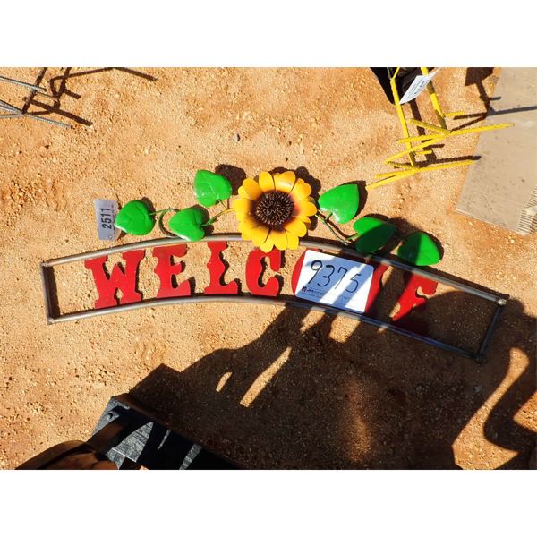 SUNFLOWER WELCOME METAL SIGN (C-9)