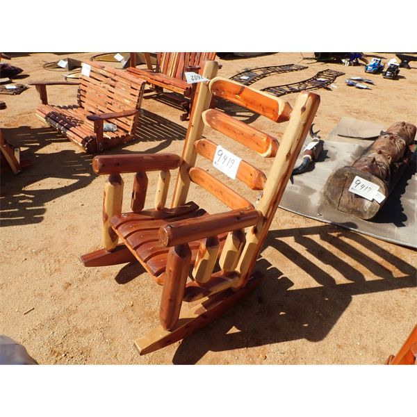 RED CEDAR LOG ROCKER (C-9)
