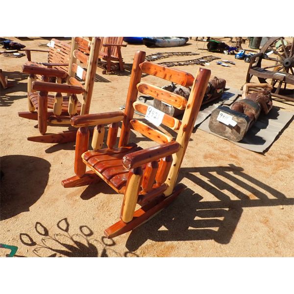 RED CEDAR LOG ROCKER (C-9)