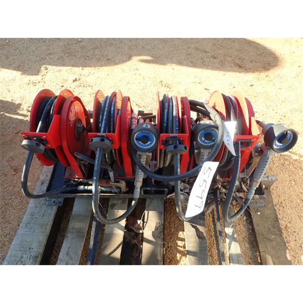 (4) REEL W/OIL GREASE HOSES (A6)