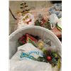 Image 2 : WHITE BARREL of CHRISTMAS DECORATIONS