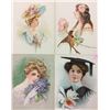 Image 1 : Pretty Ladies in Hats Litho Prints 15 Different