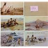 Image 2 : Set of Charles Russell Indian & Wrapper 16 Postcards