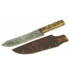 Image 1 : Large tack handled bowie knife with leather sheath