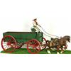 Image 1 : Vintage hand made scale model farm wagon with team